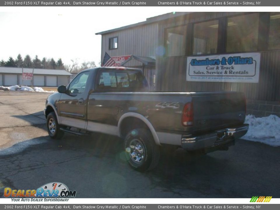 2002 Ford F150 XLT Regular Cab 4x4 Dark Shadow Grey Metallic / Dark Graphite Photo #10