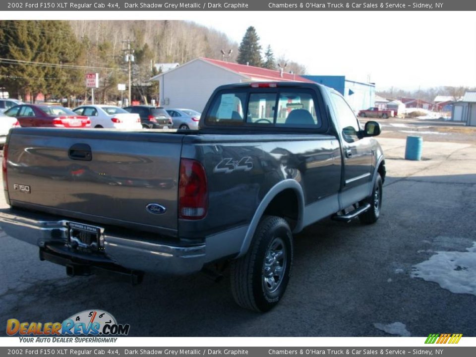 2002 Ford F150 XLT Regular Cab 4x4 Dark Shadow Grey Metallic / Dark Graphite Photo #11
