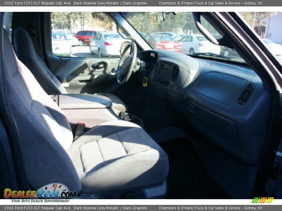 2002 Ford F150 XLT Regular Cab 4x4 Dark Shadow Grey Metallic / Dark Graphite Photo #12
