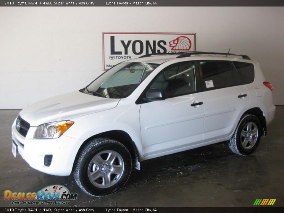 2010 Toyota RAV4 I4 4WD Super White / Ash Gray Photo #1
