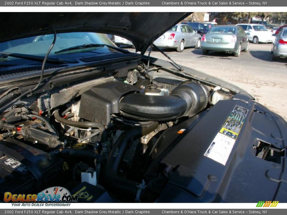 2002 Ford F150 XLT Regular Cab 4x4 Dark Shadow Grey Metallic / Dark Graphite Photo #14