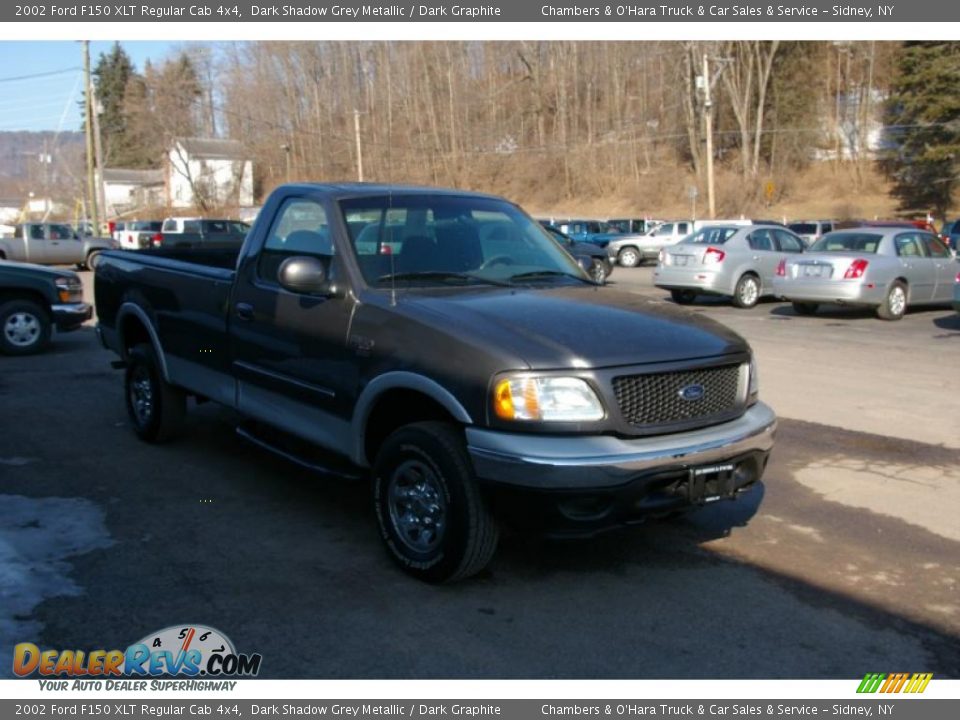 2002 Ford F150 XLT Regular Cab 4x4 Dark Shadow Grey Metallic / Dark Graphite Photo #15