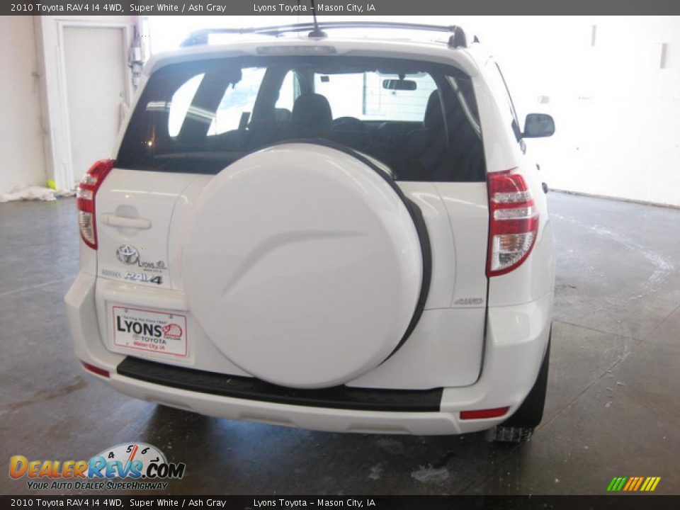 2010 Toyota RAV4 I4 4WD Super White / Ash Gray Photo #6