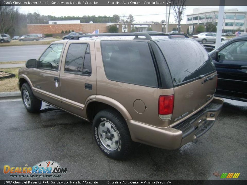 2003 Chevrolet Blazer LS 4x4 Sandalwood Metallic / Graphite Photo #3