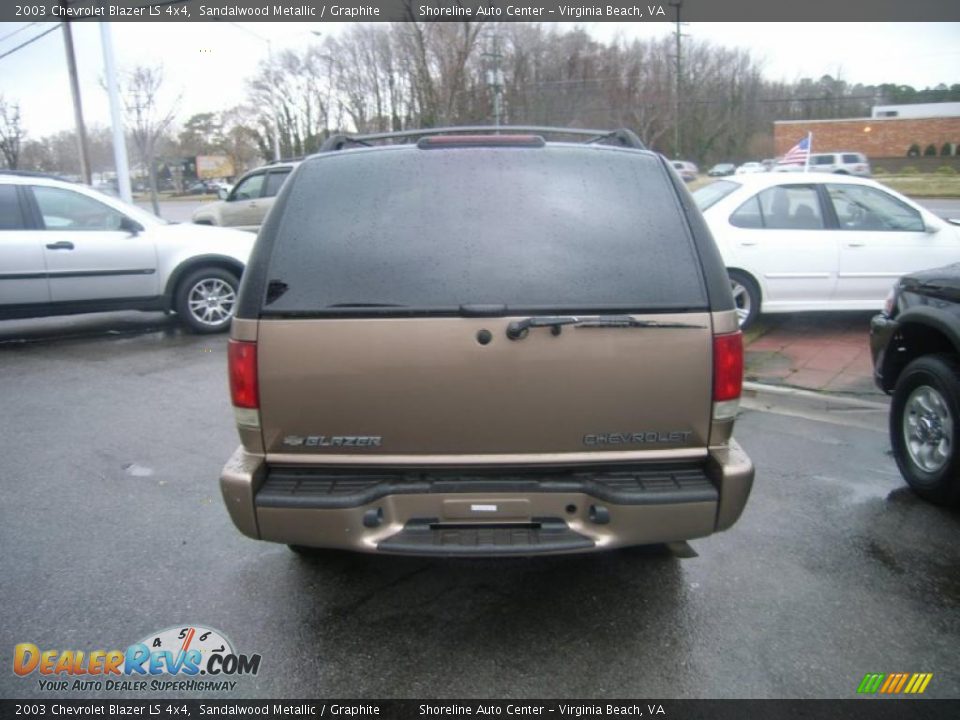 2003 Chevrolet Blazer LS 4x4 Sandalwood Metallic / Graphite Photo #4