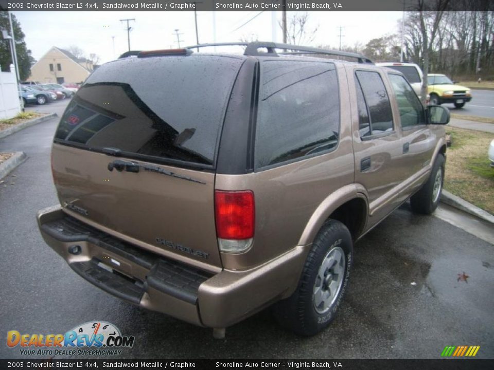 2003 Chevrolet Blazer LS 4x4 Sandalwood Metallic / Graphite Photo #5