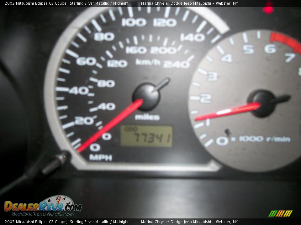 2003 Mitsubishi Eclipse GS Coupe Sterling Silver Metallic / Midnight Photo #23
