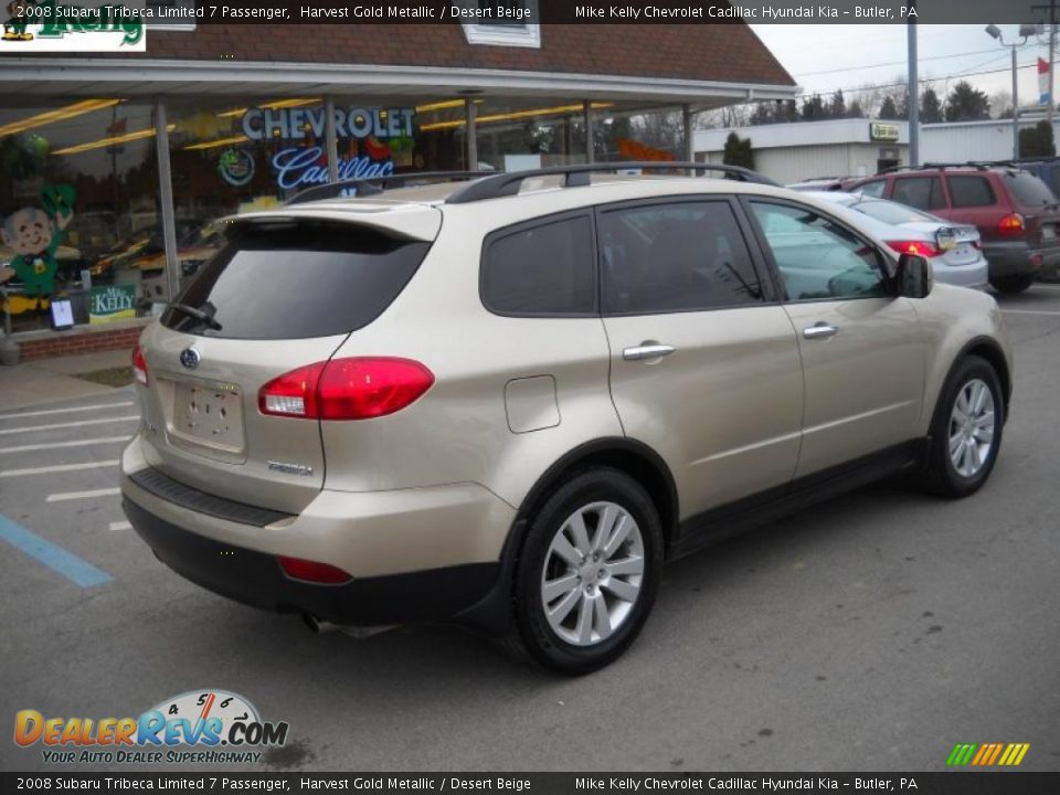 2008 Subaru Tribeca Limited 7 Passenger Harvest Gold Metallic / Desert Beige Photo #3
