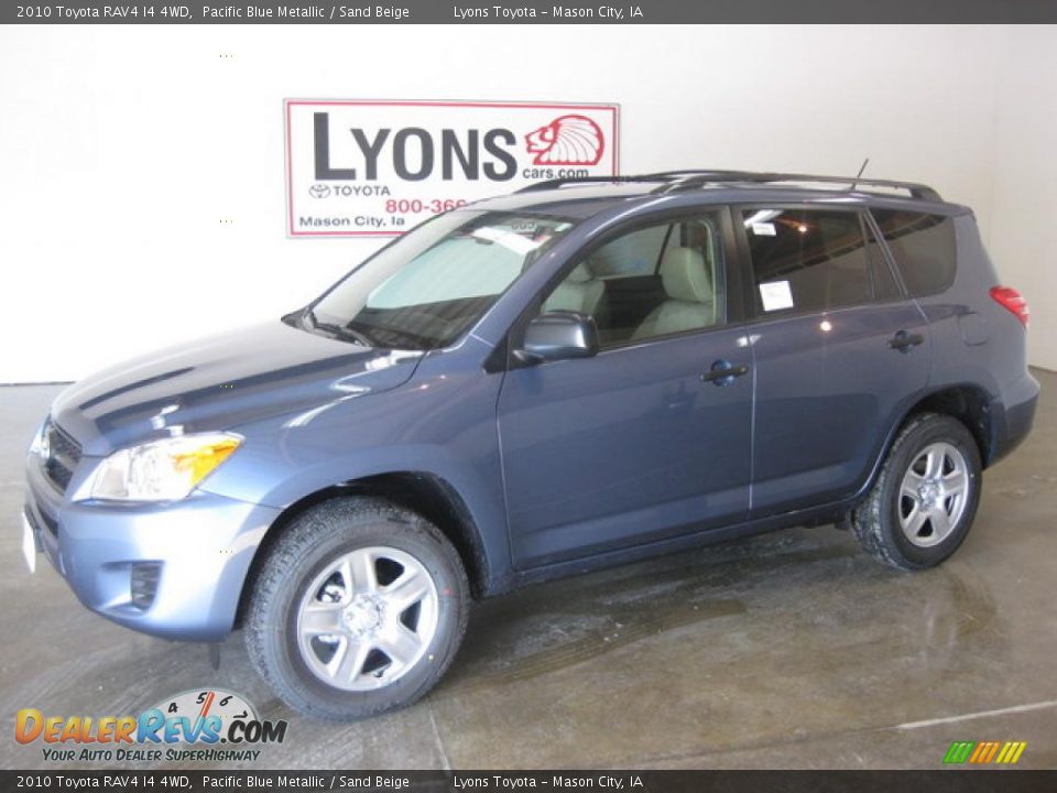 2010 Toyota RAV4 I4 4WD Pacific Blue Metallic / Sand Beige Photo #1