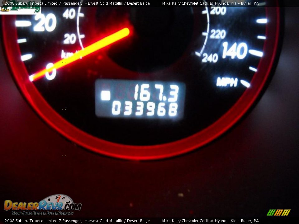 2008 Subaru Tribeca Limited 7 Passenger Harvest Gold Metallic / Desert Beige Photo #20