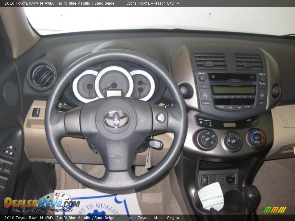2010 Toyota RAV4 I4 4WD Pacific Blue Metallic / Sand Beige Photo #4