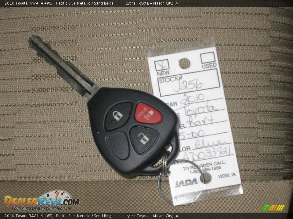 2010 Toyota RAV4 I4 4WD Pacific Blue Metallic / Sand Beige Photo #10