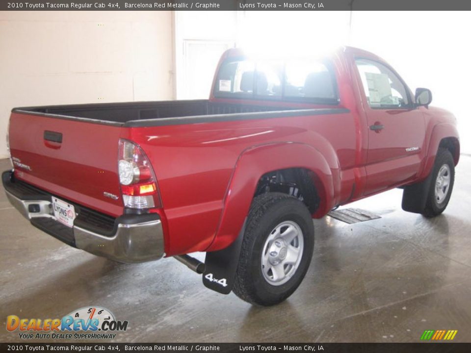 2010 Toyota Tacoma Regular Cab 4x4 Barcelona Red Metallic / Graphite Photo #4