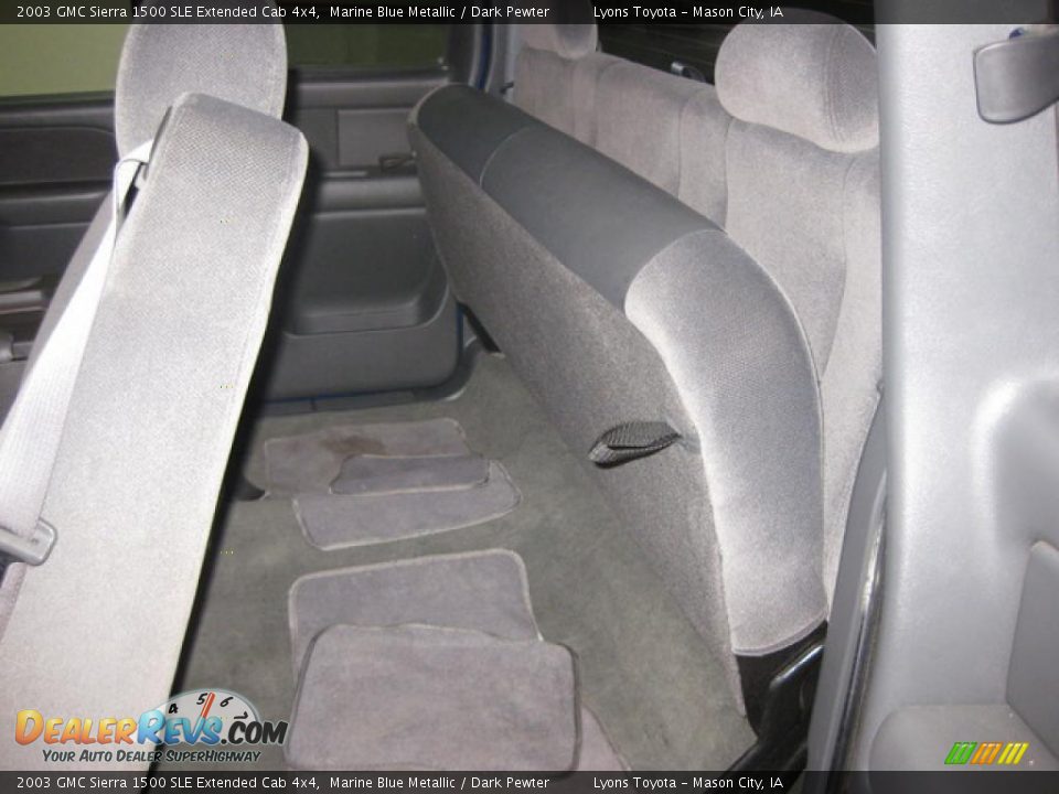 2003 GMC Sierra 1500 SLE Extended Cab 4x4 Marine Blue Metallic / Dark Pewter Photo #8