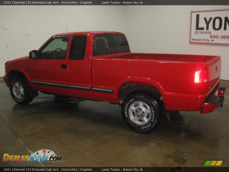 2001 Chevrolet S10 Extended Cab 4x4 Victory Red / Graphite Photo #6