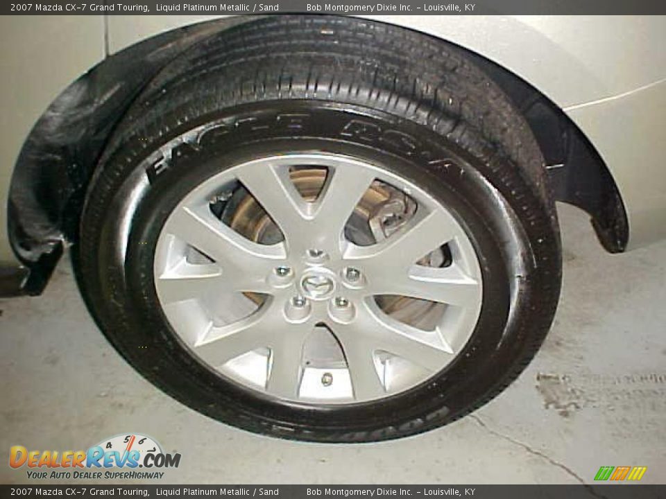 2007 Mazda CX-7 Grand Touring Liquid Platinum Metallic / Sand Photo #12