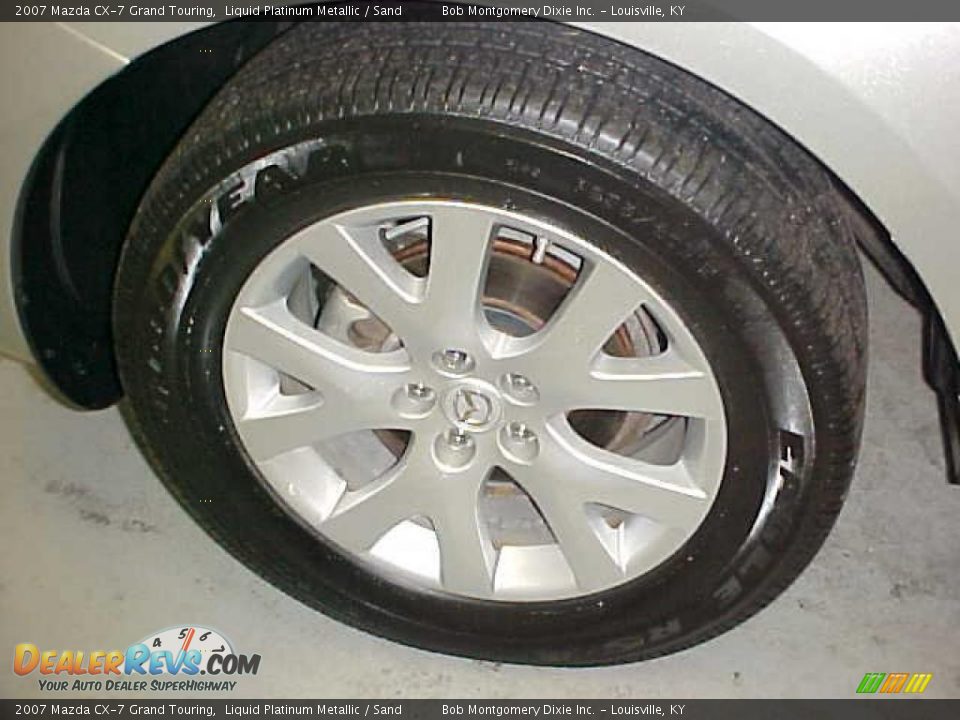 2007 Mazda CX-7 Grand Touring Liquid Platinum Metallic / Sand Photo #15