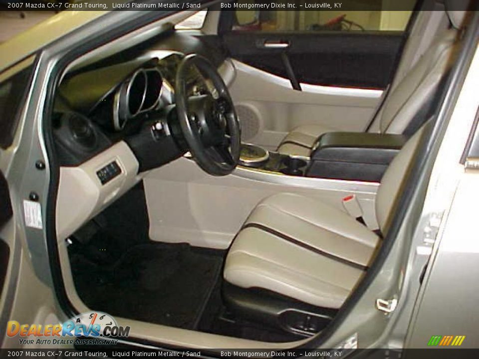 2007 Mazda CX-7 Grand Touring Liquid Platinum Metallic / Sand Photo #16