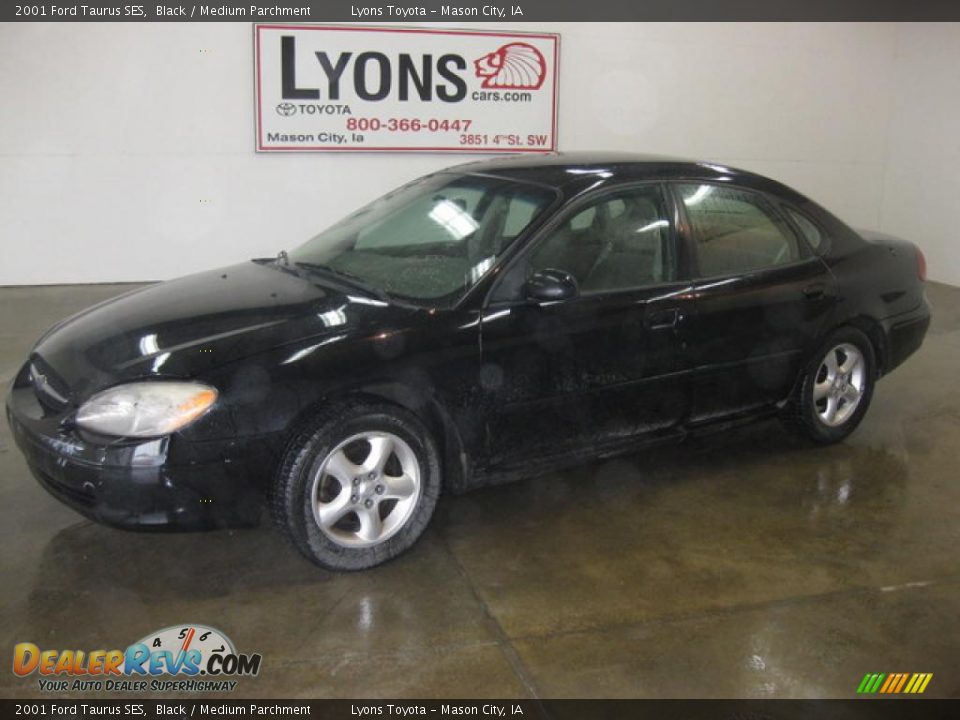2001 Ford Taurus SES Black / Medium Parchment Photo #1