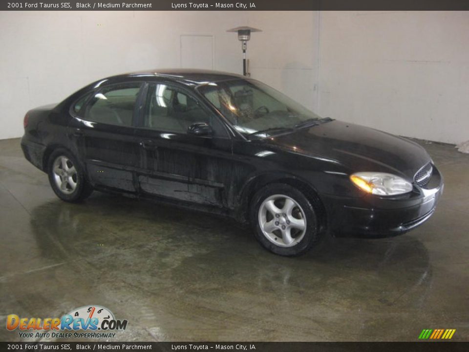 2001 Ford Taurus SES Black / Medium Parchment Photo #3