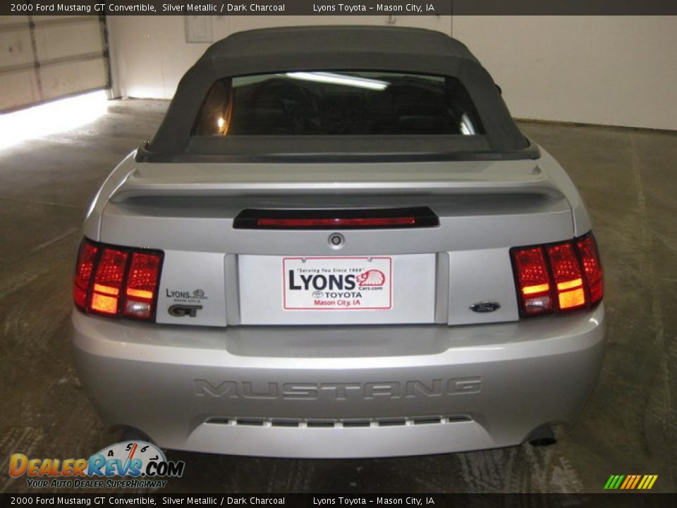 2000 Ford Mustang GT Convertible Silver Metallic / Dark Charcoal Photo #5