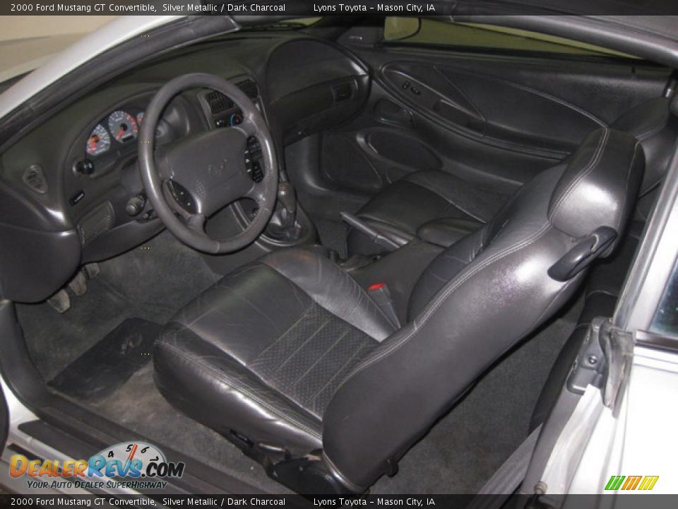 2000 Ford Mustang GT Convertible Silver Metallic / Dark Charcoal Photo #7