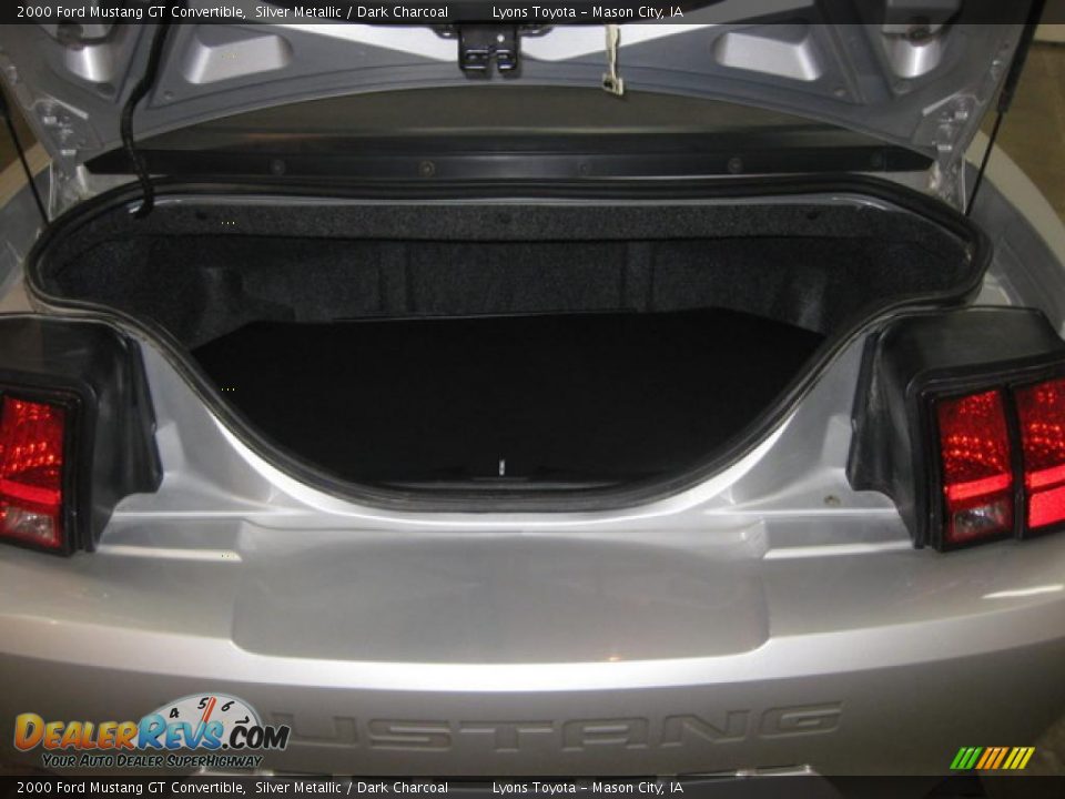 2000 Ford Mustang GT Convertible Silver Metallic / Dark Charcoal Photo #15