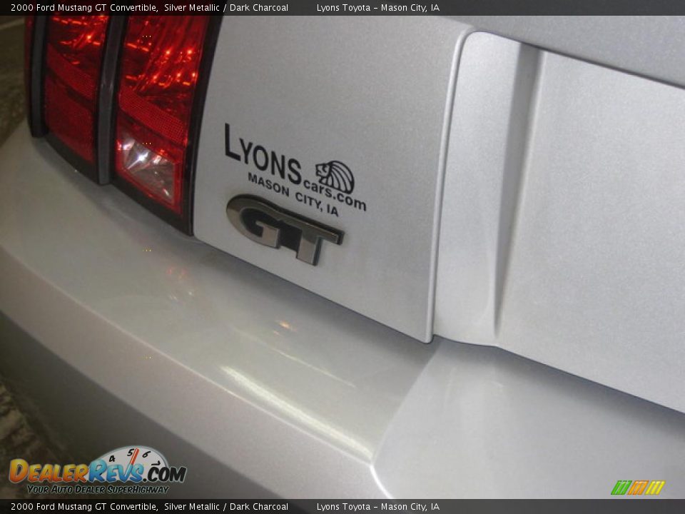 2000 Ford Mustang GT Convertible Silver Metallic / Dark Charcoal Photo #16