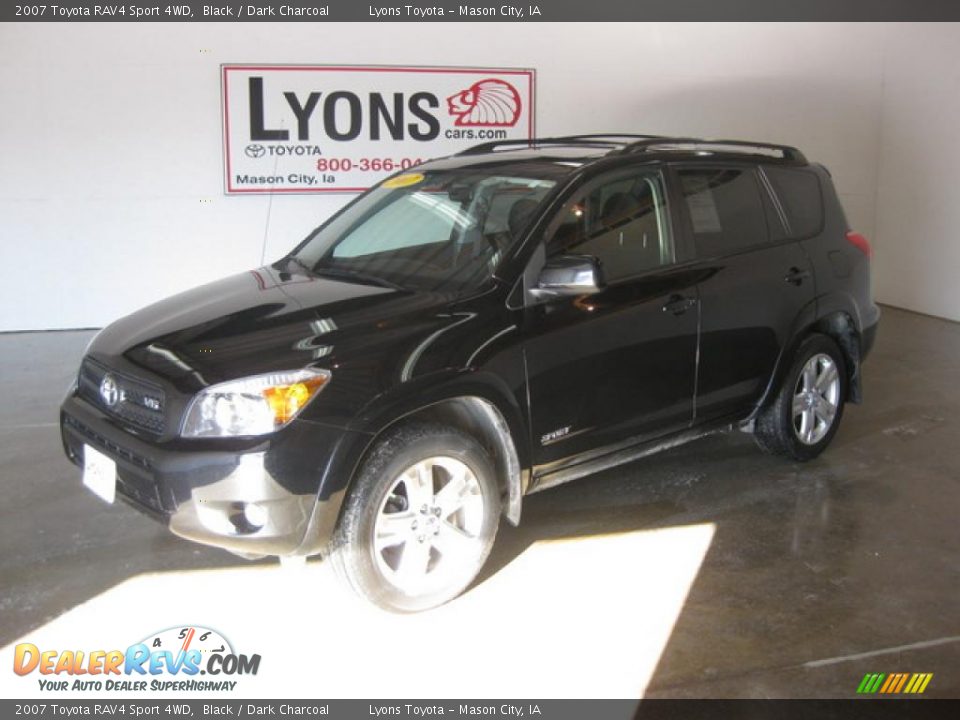 2007 Toyota RAV4 Sport 4WD Black / Dark Charcoal Photo #1