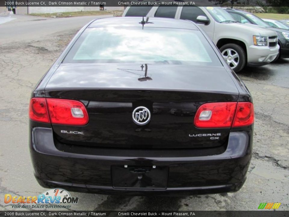 2008 Buick Lucerne CX Dark Crimson Metallic / Titanium Photo #4