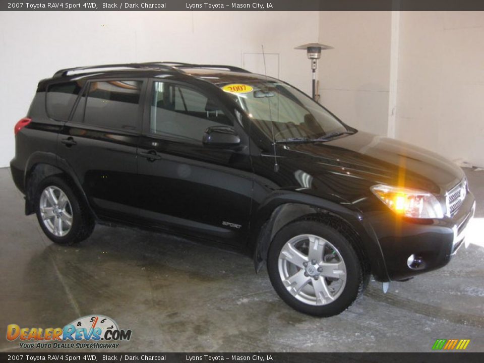 2007 Toyota RAV4 Sport 4WD Black / Dark Charcoal Photo #3