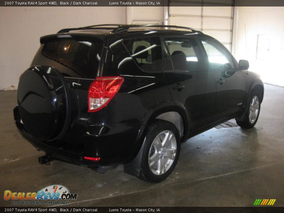 2007 Toyota RAV4 Sport 4WD Black / Dark Charcoal Photo #4