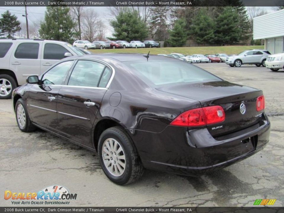 2008 Buick Lucerne CX Dark Crimson Metallic / Titanium Photo #10