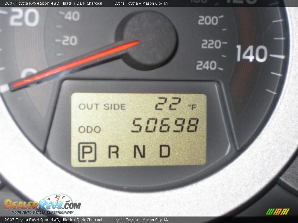 2007 Toyota RAV4 Sport 4WD Black / Dark Charcoal Photo #10
