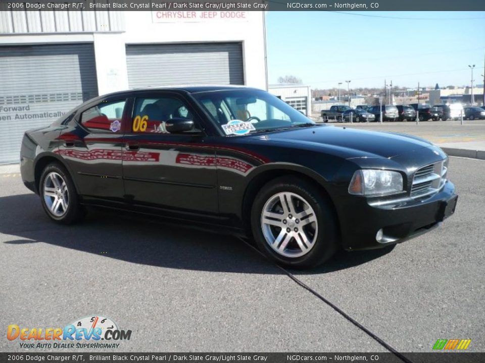 2006 Dodge Charger R/T Brilliant Black Crystal Pearl / Dark Slate Gray/Light Slate Gray Photo #3