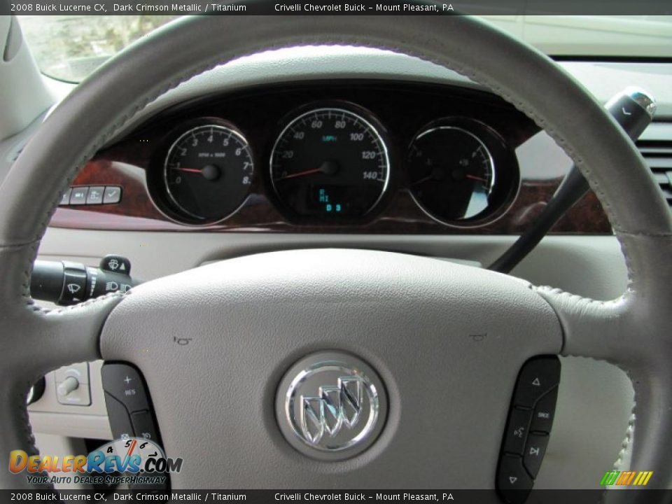2008 Buick Lucerne CX Dark Crimson Metallic / Titanium Photo #20