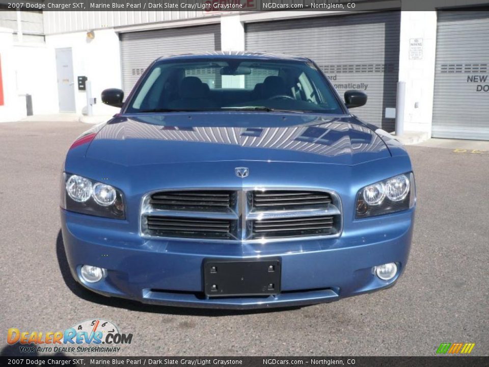 2007 Dodge Charger SXT Marine Blue Pearl / Dark Slate Gray/Light Graystone Photo #2
