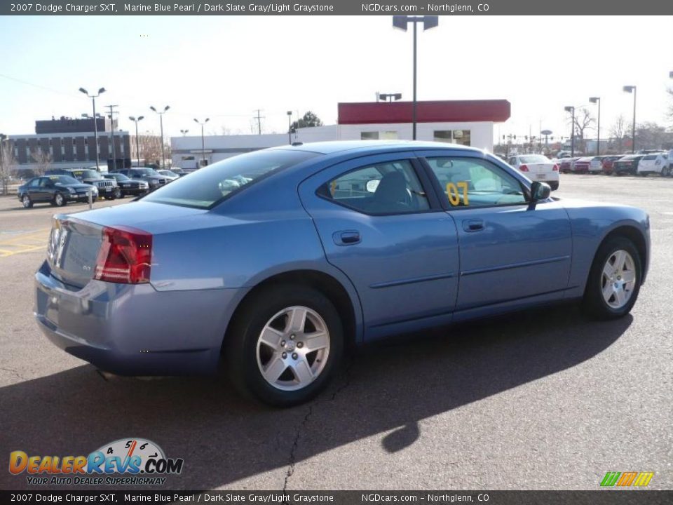 2007 Dodge Charger SXT Marine Blue Pearl / Dark Slate Gray/Light Graystone Photo #4