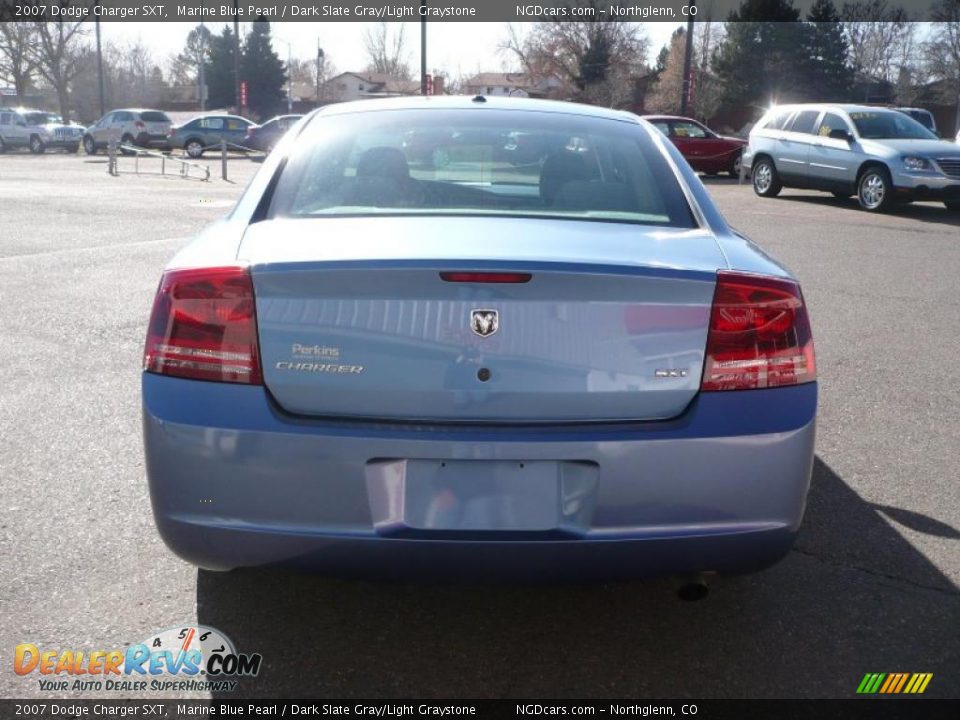 2007 Dodge Charger SXT Marine Blue Pearl / Dark Slate Gray/Light Graystone Photo #5