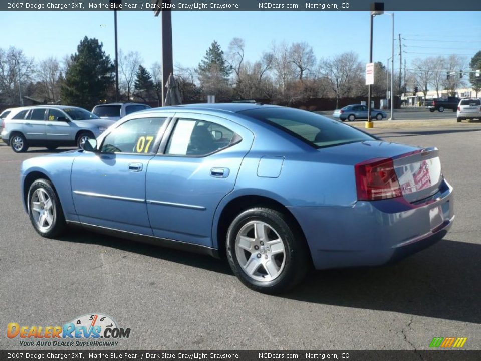2007 Dodge Charger SXT Marine Blue Pearl / Dark Slate Gray/Light Graystone Photo #6
