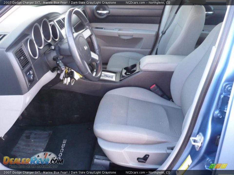 2007 Dodge Charger SXT Marine Blue Pearl / Dark Slate Gray/Light Graystone Photo #9