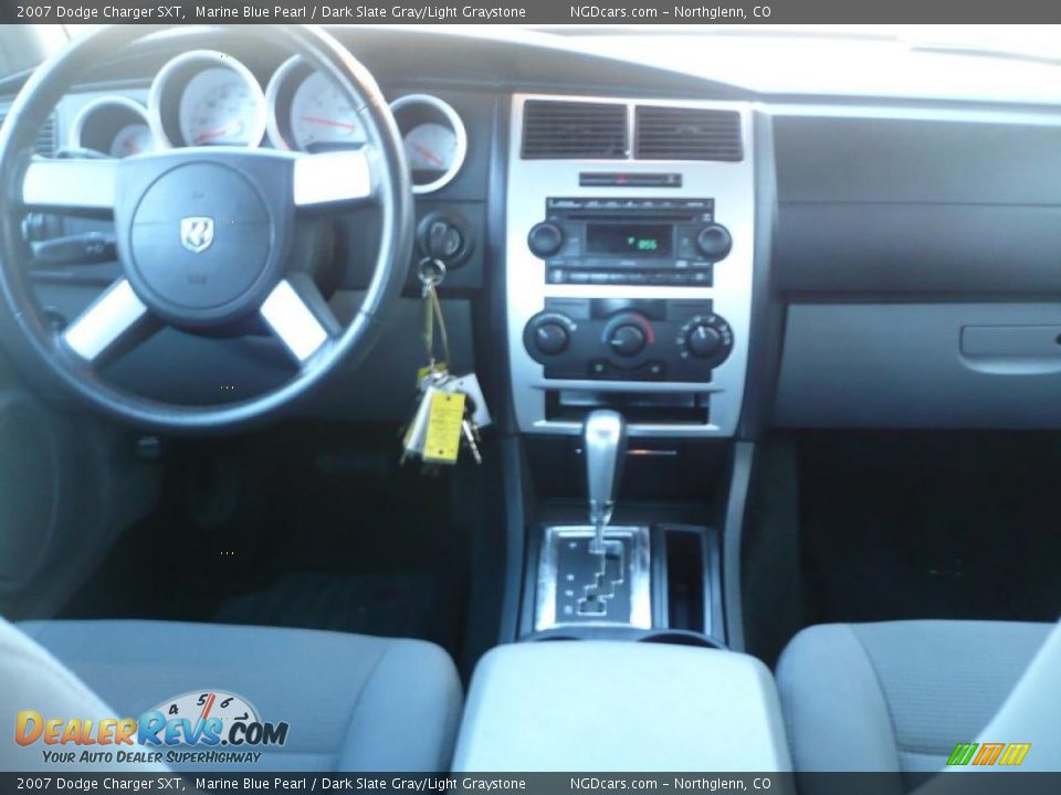 2007 Dodge Charger SXT Marine Blue Pearl / Dark Slate Gray/Light Graystone Photo #14