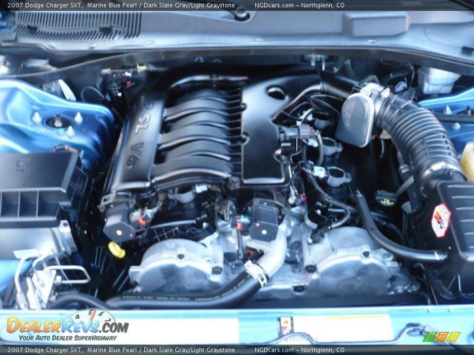 2007 Dodge Charger SXT Marine Blue Pearl / Dark Slate Gray/Light Graystone Photo #16
