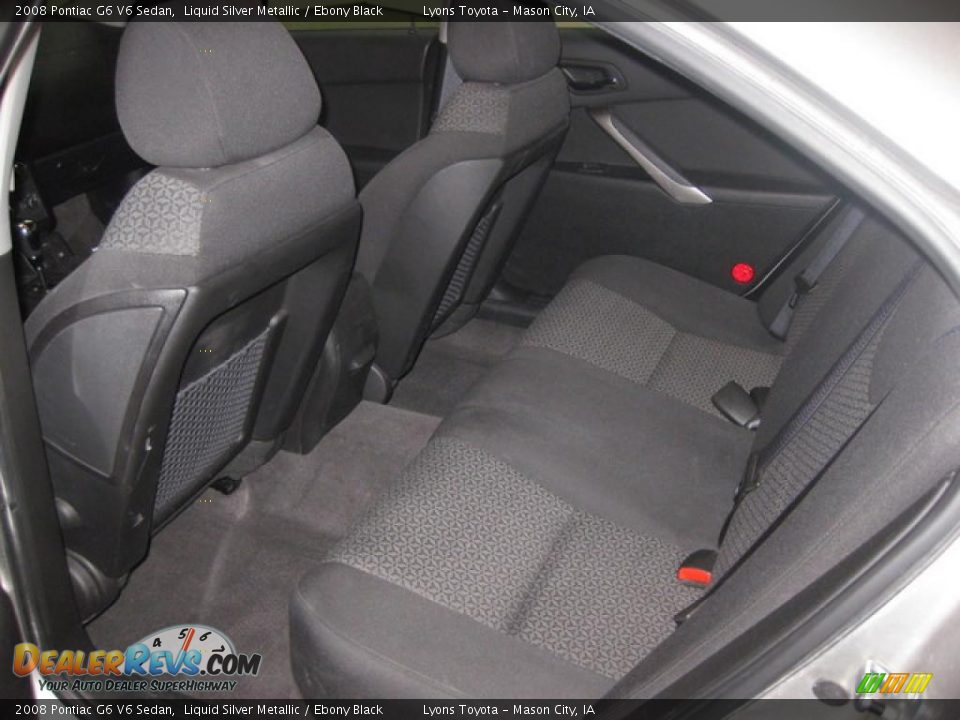 2008 Pontiac G6 V6 Sedan Liquid Silver Metallic / Ebony Black Photo #8