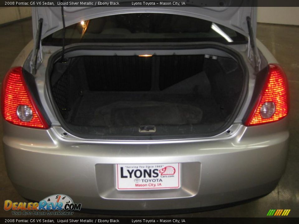 2008 Pontiac G6 V6 Sedan Liquid Silver Metallic / Ebony Black Photo #16