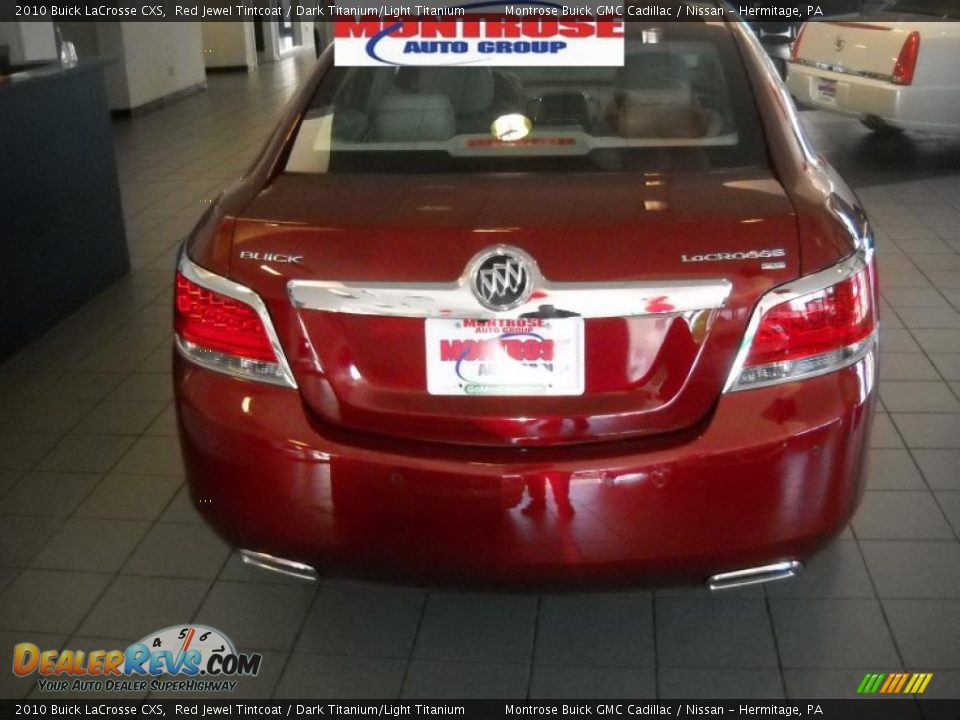 2010 Buick LaCrosse CXS Red Jewel Tintcoat / Dark Titanium/Light Titanium Photo #4