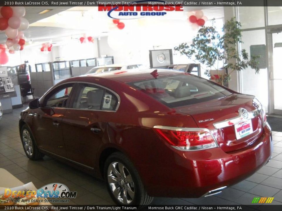 2010 Buick LaCrosse CXS Red Jewel Tintcoat / Dark Titanium/Light Titanium Photo #6