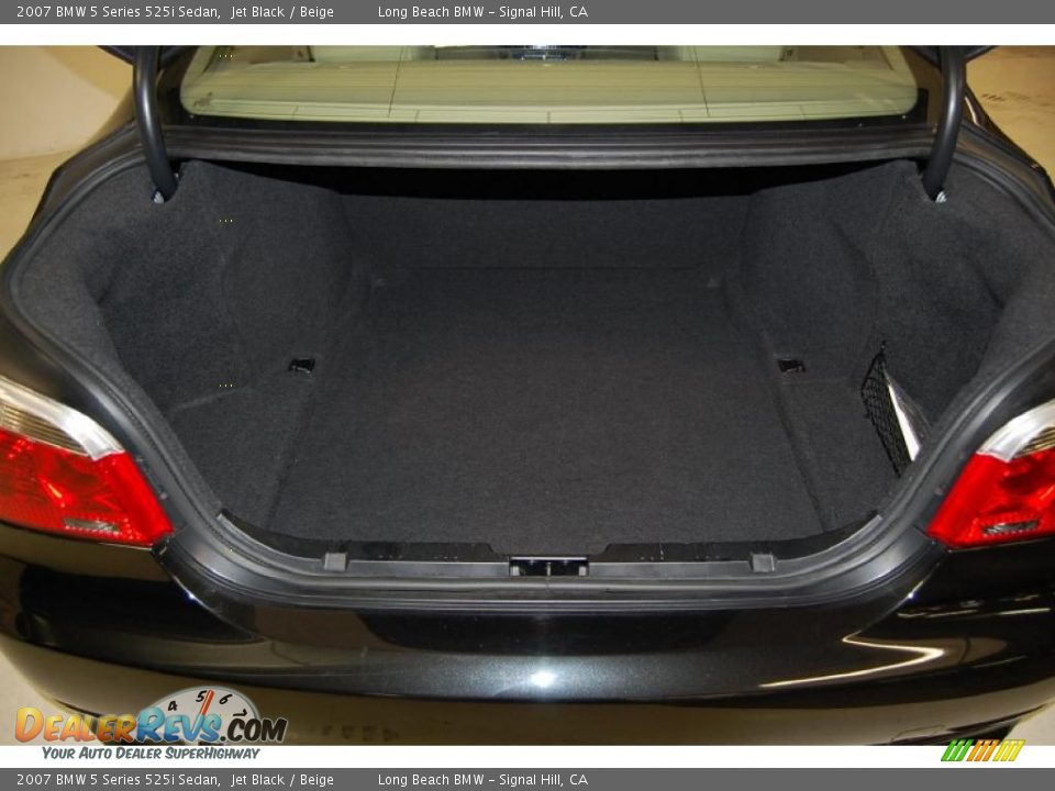 2007 BMW 5 Series 525i Sedan Jet Black / Beige Photo #9