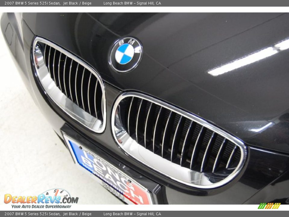 2007 BMW 5 Series 525i Sedan Jet Black / Beige Photo #14