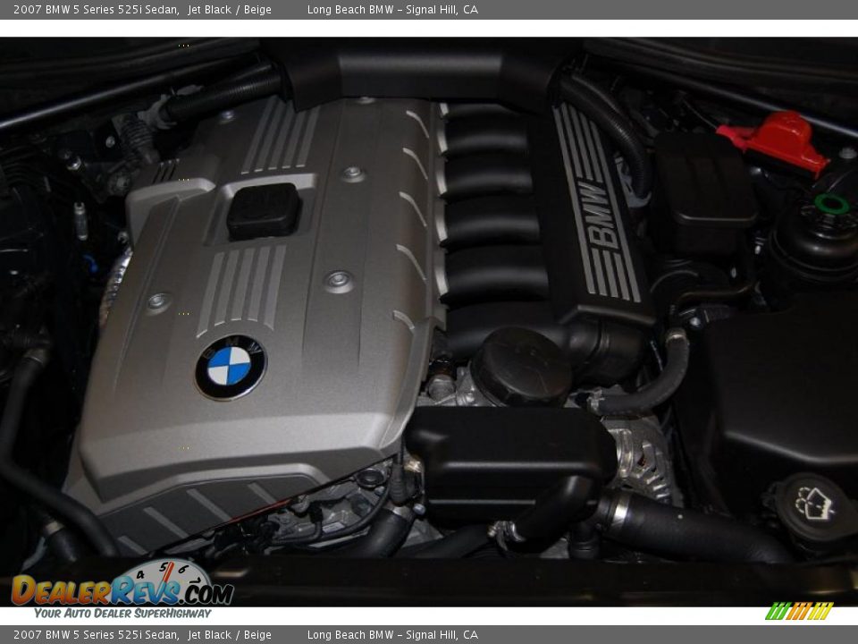 2007 BMW 5 Series 525i Sedan Jet Black / Beige Photo #17